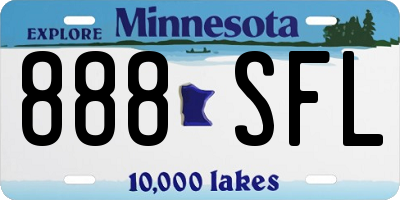 MN license plate 888SFL