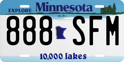 MN license plate 888SFM