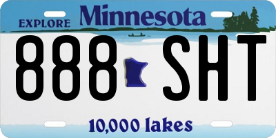MN license plate 888SHT