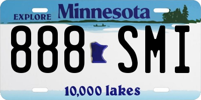 MN license plate 888SMI