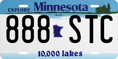MN license plate 888STC