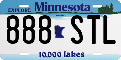 MN license plate 888STL