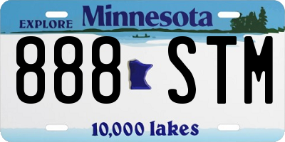 MN license plate 888STM