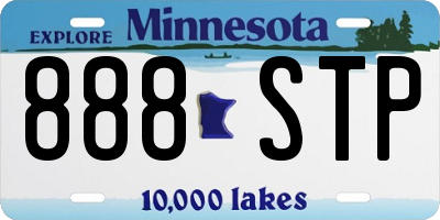 MN license plate 888STP