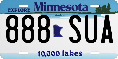 MN license plate 888SUA