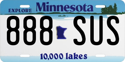 MN license plate 888SUS