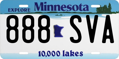 MN license plate 888SVA