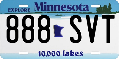 MN license plate 888SVT