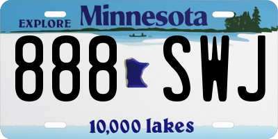 MN license plate 888SWJ