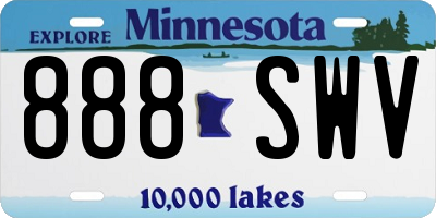 MN license plate 888SWV
