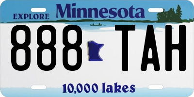 MN license plate 888TAH