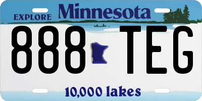 MN license plate 888TEG
