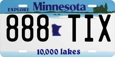 MN license plate 888TIX