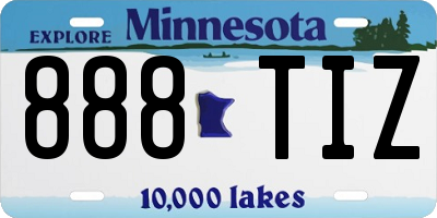MN license plate 888TIZ