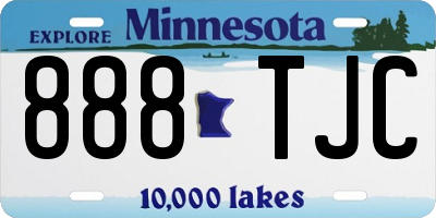 MN license plate 888TJC