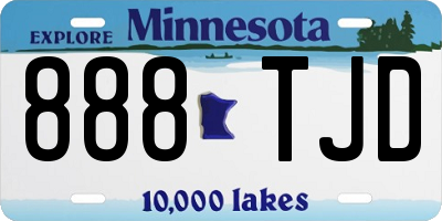 MN license plate 888TJD