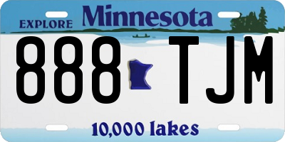 MN license plate 888TJM