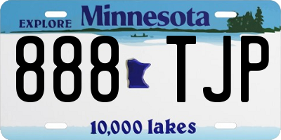 MN license plate 888TJP