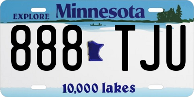MN license plate 888TJU