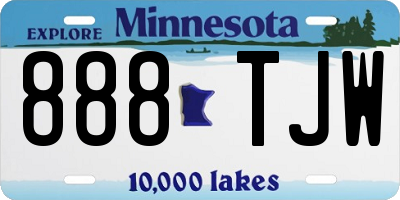 MN license plate 888TJW