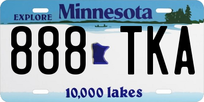 MN license plate 888TKA