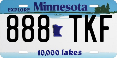 MN license plate 888TKF
