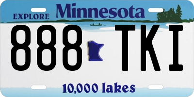 MN license plate 888TKI