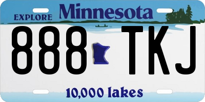 MN license plate 888TKJ