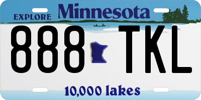 MN license plate 888TKL