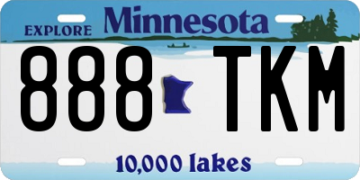 MN license plate 888TKM