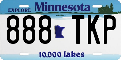 MN license plate 888TKP