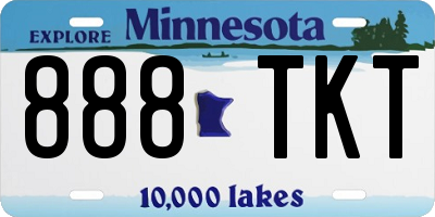 MN license plate 888TKT