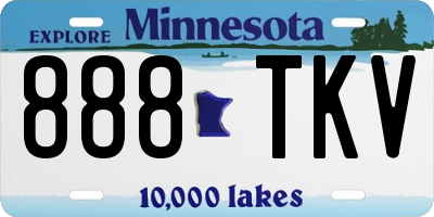 MN license plate 888TKV