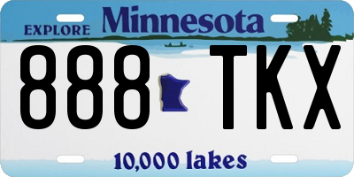 MN license plate 888TKX