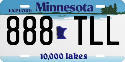 MN license plate 888TLL