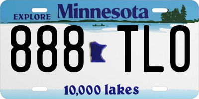 MN license plate 888TLO