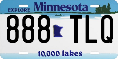 MN license plate 888TLQ