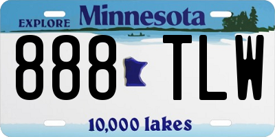 MN license plate 888TLW