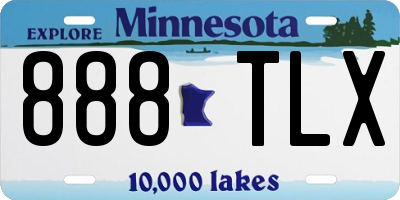 MN license plate 888TLX