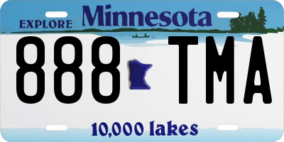 MN license plate 888TMA
