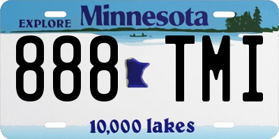 MN license plate 888TMI