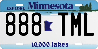 MN license plate 888TML