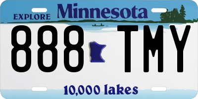 MN license plate 888TMY
