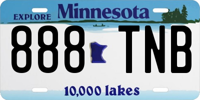 MN license plate 888TNB