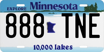 MN license plate 888TNE