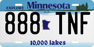 MN license plate 888TNF