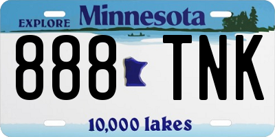 MN license plate 888TNK