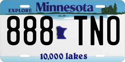 MN license plate 888TNO