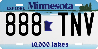 MN license plate 888TNV