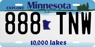 MN license plate 888TNW